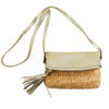 Gioia Mini Convertible Crossbody in Natural Cork and Gold by Jack Rogers - Country Club Prep