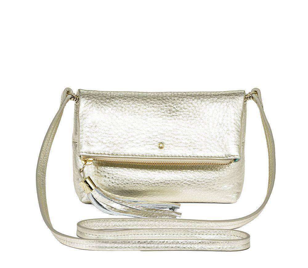 Gioia Mini Convertible Platinum Cross Body Bag by Jack Rogers - Country Club Prep