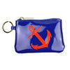 Kelly Case Change Purse in Navy with Red Anchor by Lolo - Country Club Prep