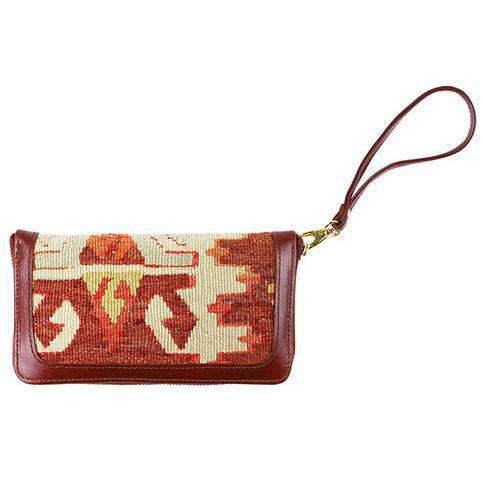 Kilim Wristlet Purse in Tribal Cream by Res Ipsa - Country Club Prep