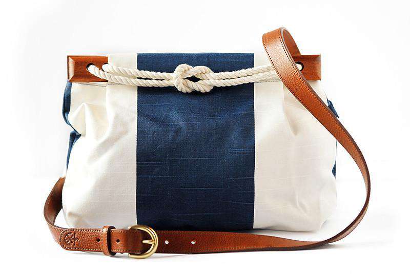 The Barnstable Bag in Blue and White by Kiel James Patrick - Country Club Prep