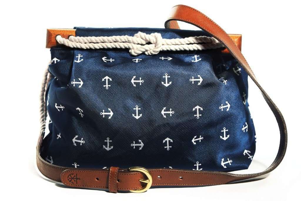 The Wellfleet Anchorage Bag in Navy by Kiel James Patrick - Country Club Prep