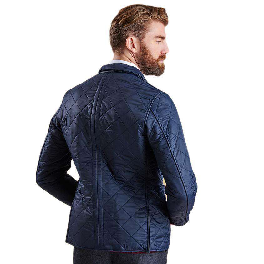 Racer Quilted Jacket in Navy by Barbour - Country Club Prep