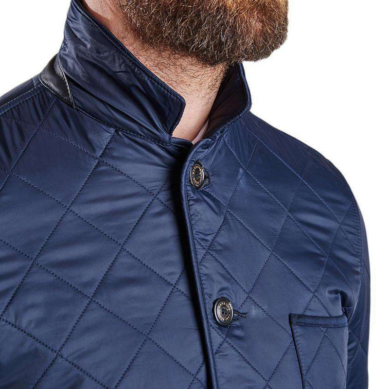 Racer Quilted Jacket in Navy by Barbour - Country Club Prep
