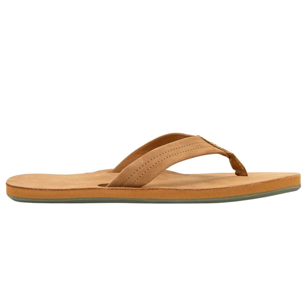 Men's Fields Flip Flop in Tan & Olive by Hari Mari - Country Club Prep