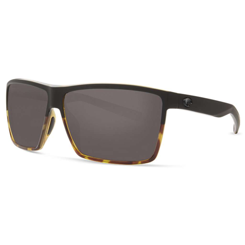 Rincon Sunglasses in Black & Shiny Tortoise with Gray Polarized Glass Lenses by Costa del Mar - Country Club Prep