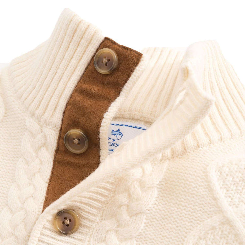 Riverdale Corded Pullover in Marshmallow by Southern Tide - Country Club Prep