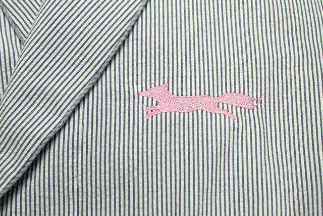 "Longshanks" Bathrobe in Blue Seersucker by Country Club Prep - Country Club Prep