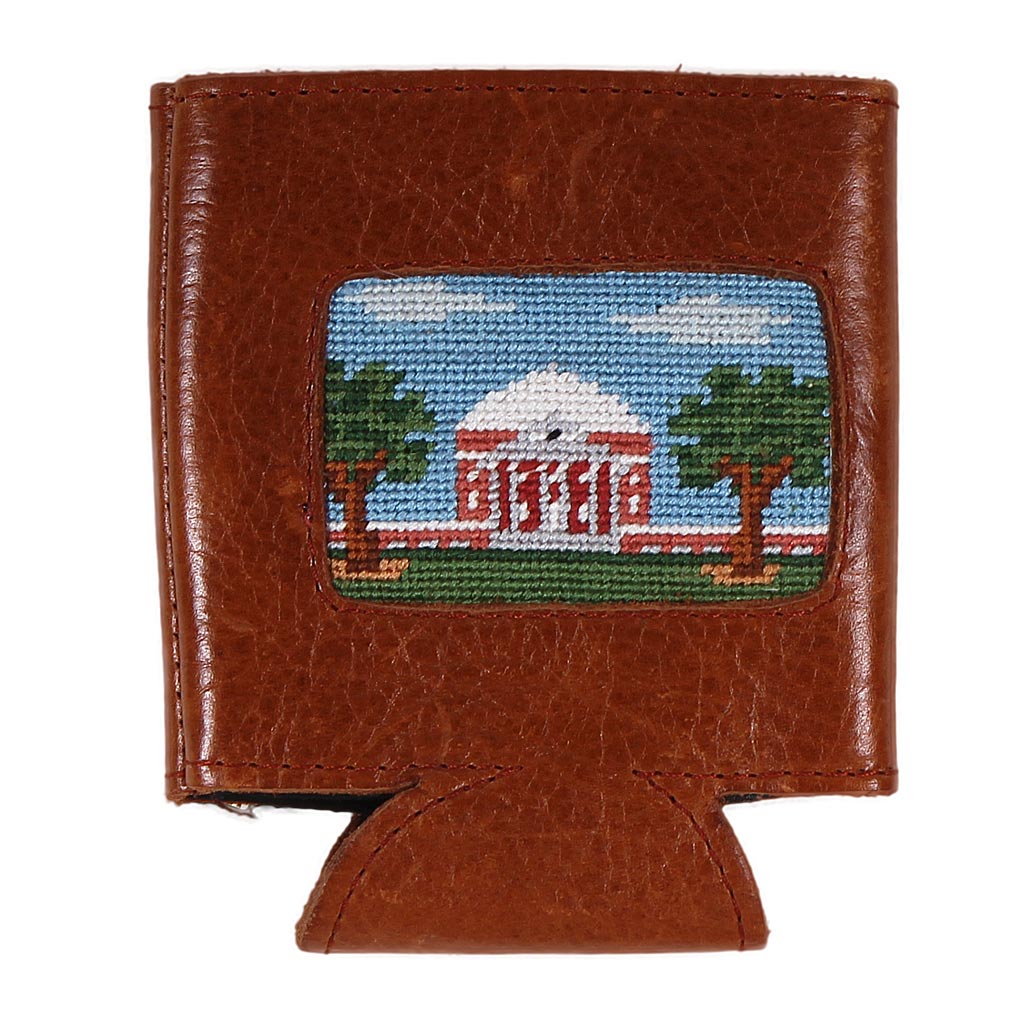 UVA Lawn Scene Rotunda Needlepoint Can Holder by Smathers & Branson - Country Club Prep