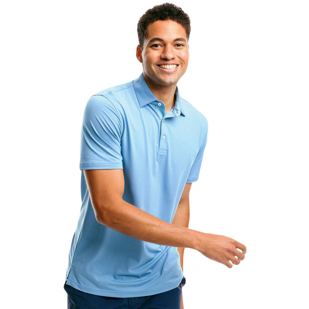 Ryder Contrast Trim Geo Print Performance Polo by Southern Tide - Country Club Prep