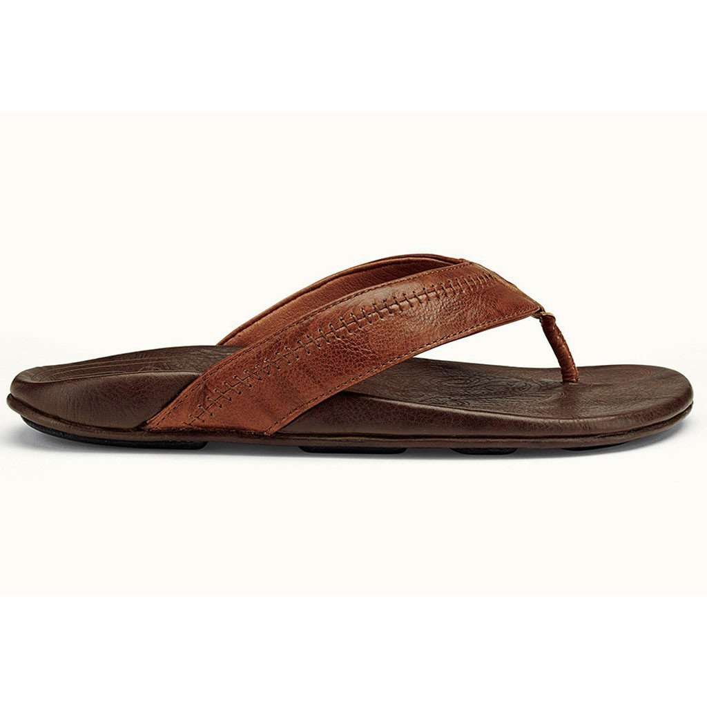 Men's Hiapo Sandal in Rum & Dark Java by Olukai - Country Club Prep