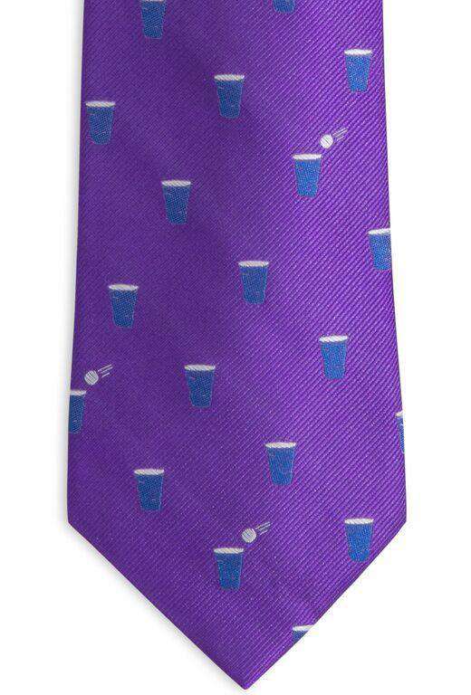The Splash Collegiate Tie in Regal Purple by Southern Tide - Country Club Prep