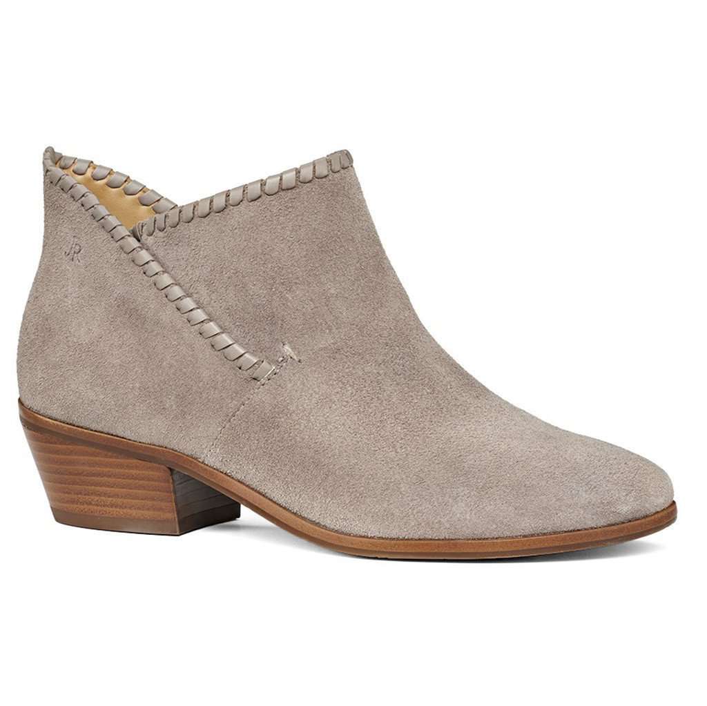 Sadie Suede Bootie in Light Grey by Jack Rogers - Country Club Prep