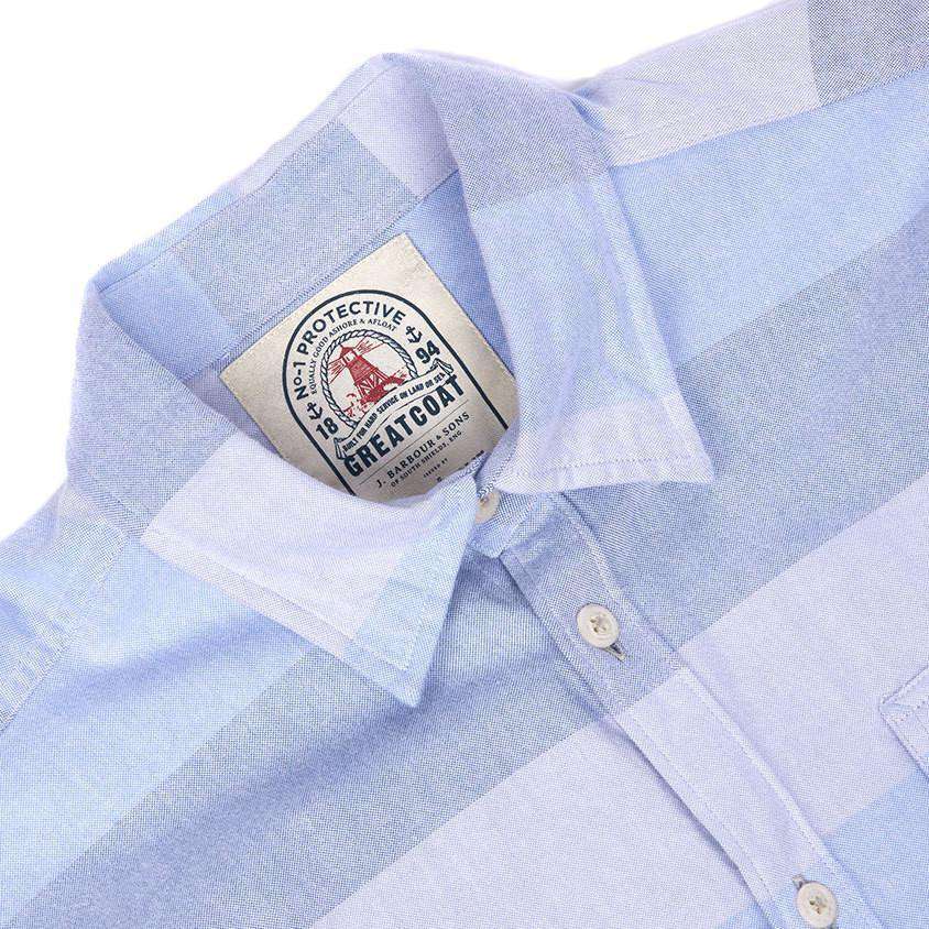Sailor Tailored Fit Button Down in Sky Blue by Barbour - Country Club Prep