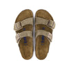 Women's Arizona Sandal in Taupe Suede Leather with Soft Footbed by Birkenstock - Country Club Prep
