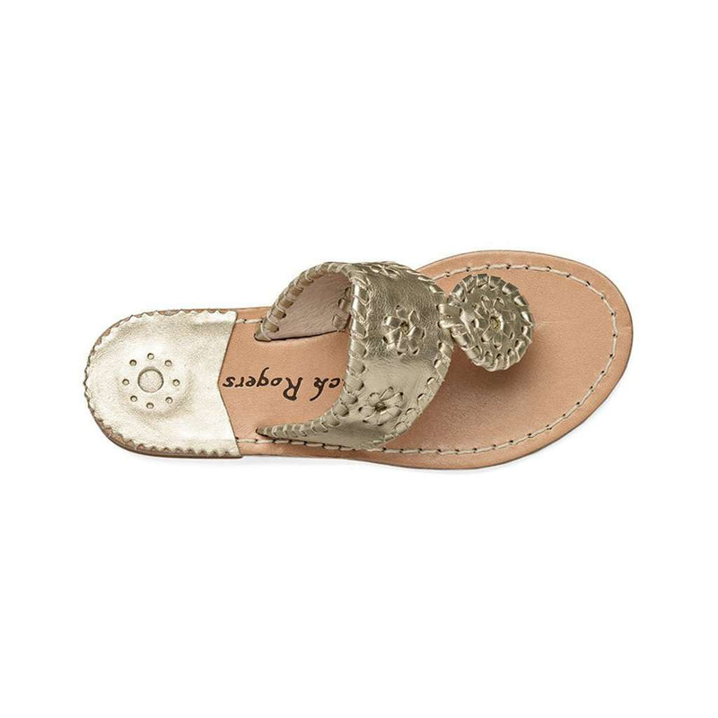 Young Girls' Miss Hamptons Sandal in Platinum by Jack Rogers - Country Club Prep