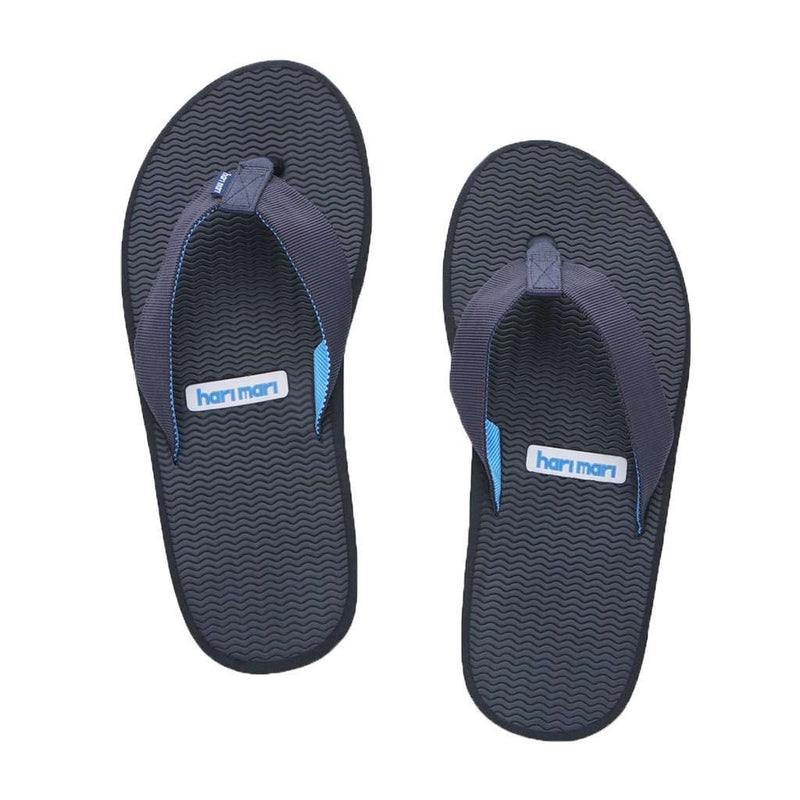 Men's Dunes Flip Flop in Black, Gray & Blue by Hari Mari - Country Club Prep