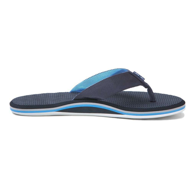 Men's Dunes Flip Flop in Black, Gray & Blue by Hari Mari - Country Club Prep