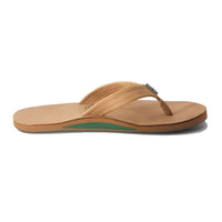 Men's Fields Flip Flop in Green & Tan by Hari Mari - Country Club Prep