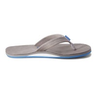 Men's Fields Flip Flop in Light Gray, White & Sky Blue by Hari Mari - Country Club Prep