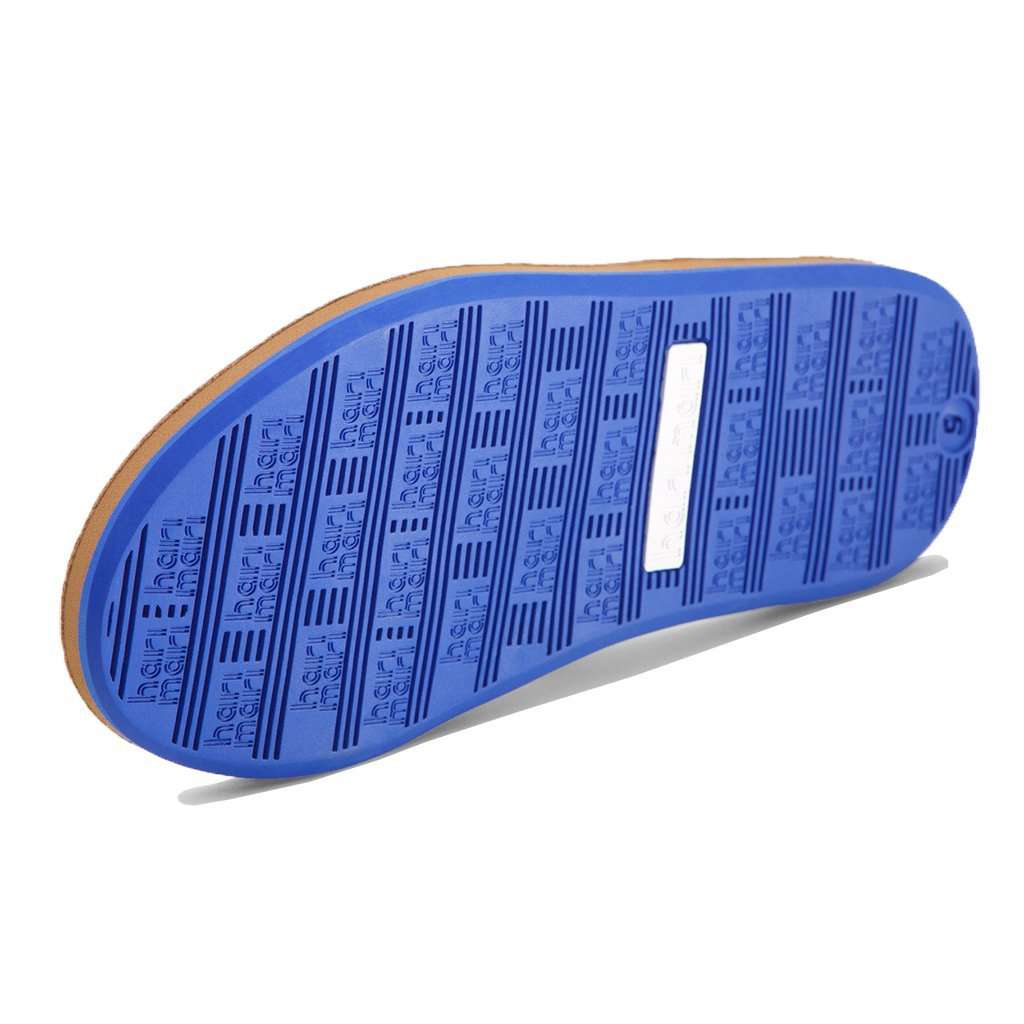 Men's Fields Flip Flop in Tan, White & Blue by Hari Mari - Country Club Prep