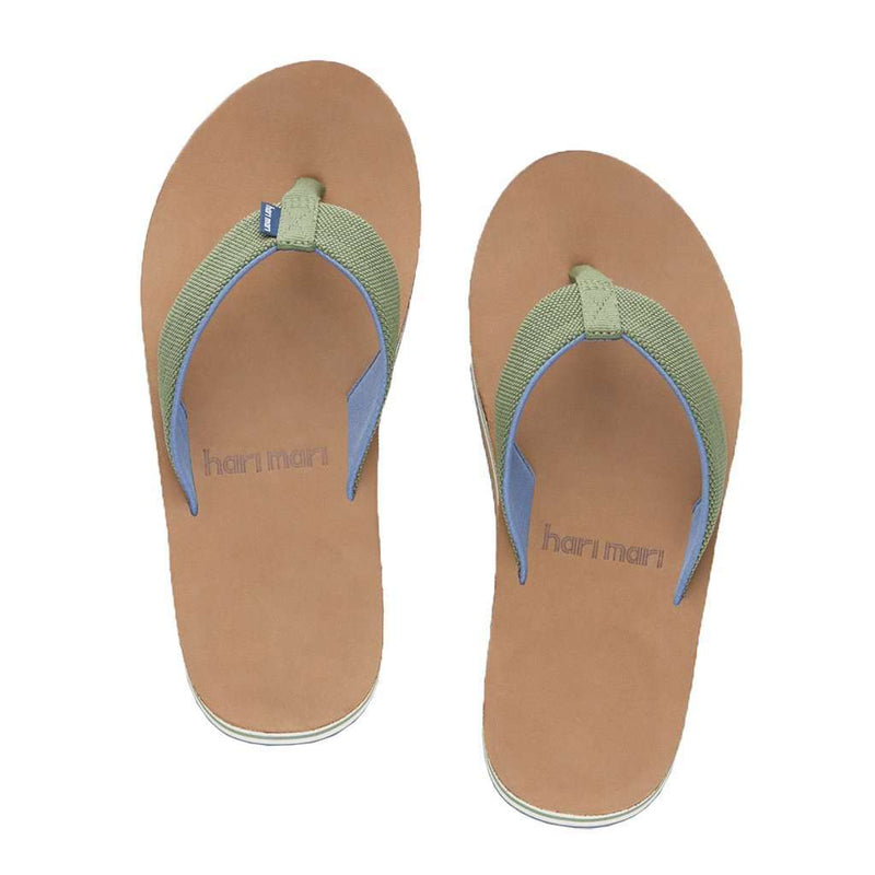 Men's Scouts Flip Flop in Woods Green & Blue by Hari Mari - Country Club Prep