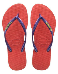 Slim Logo Pop-Up Sandals in Salmon by Havaianas - Country Club Prep