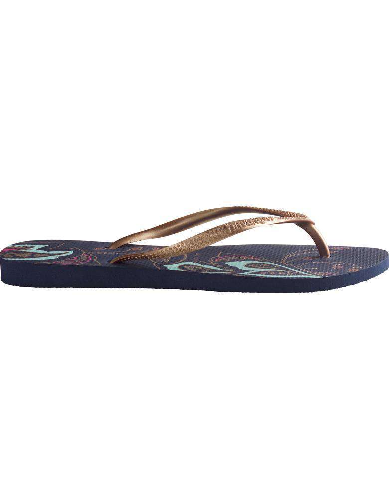 Slim Thematic Sandals in Navy Blue by Havaianas - Country Club Prep
