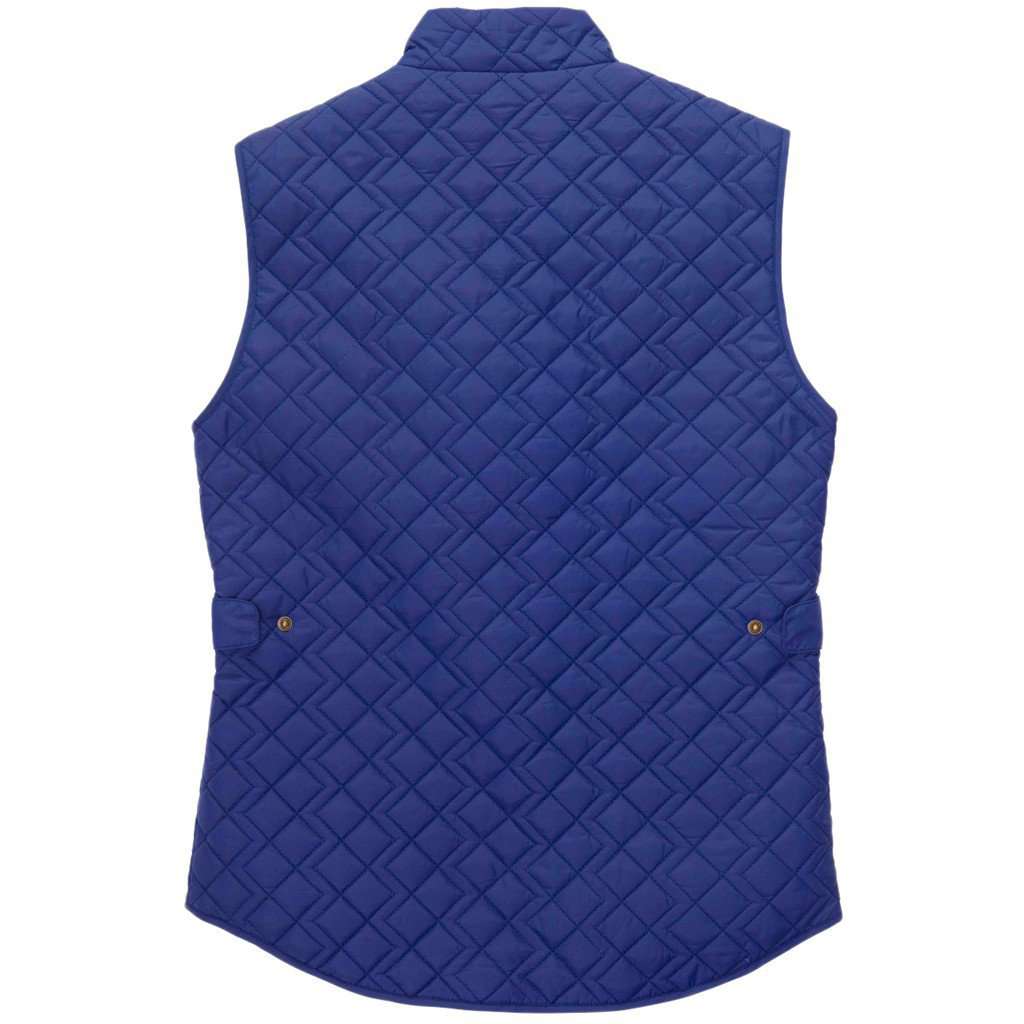 Scallop Vest in Reflecting Pond Navy by Southern Proper - Country Club Prep