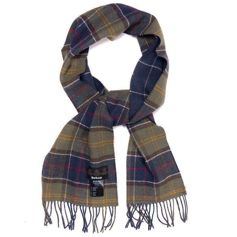 Aspen Tartan Scarf in Classic/Navy by Barbour - Country Club Prep