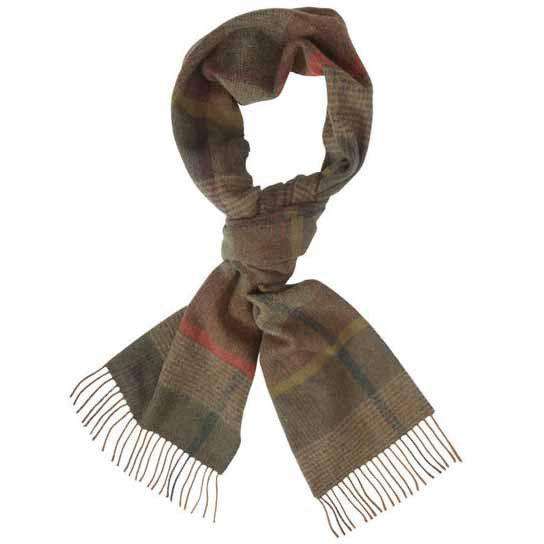 Country Plaid Scarf in Olive Mix by Barbour - Country Club Prep