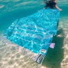 Seafoam Classic Stripes Towel by Sand Cloud - Country Club Prep