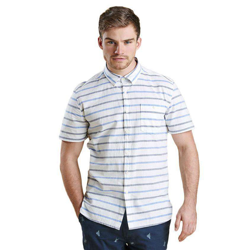 Barbour Short Sleeve Slim Fit Button Down in Whisper White – Country ...