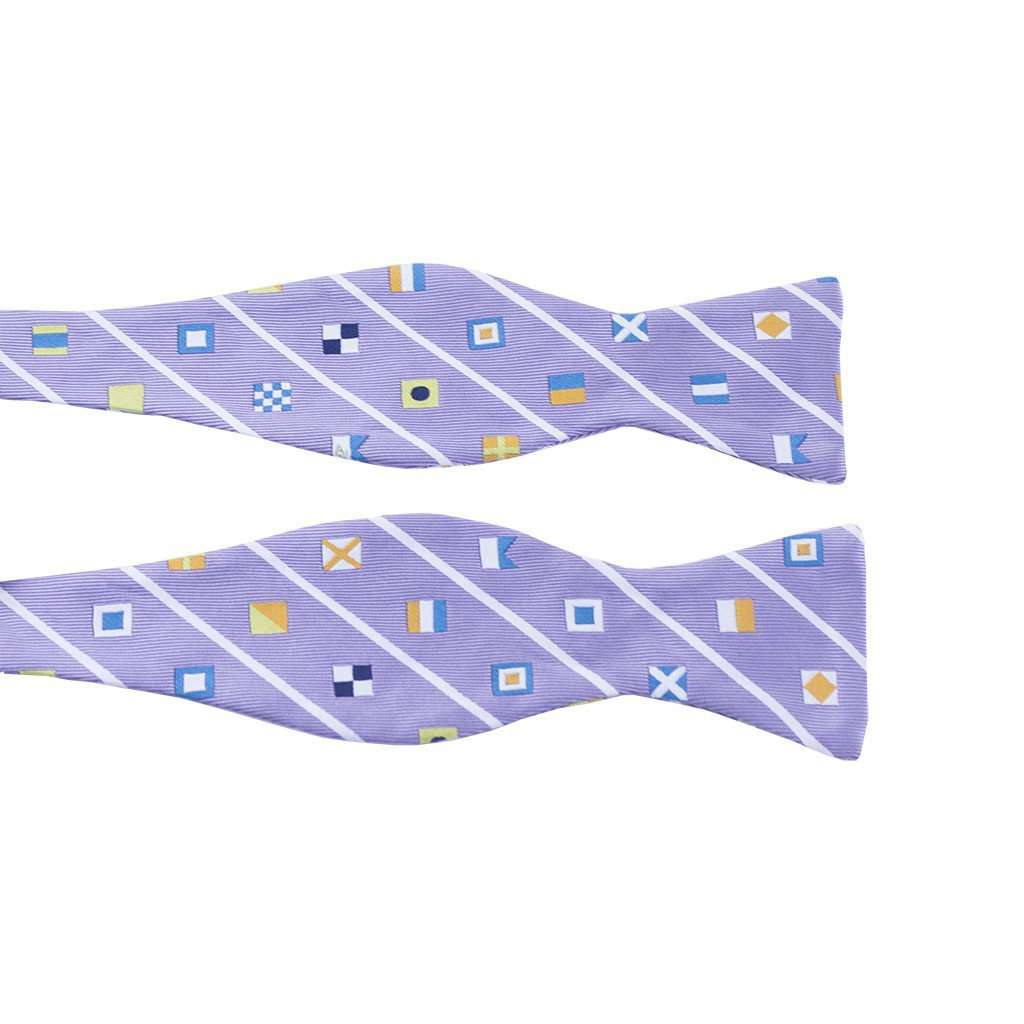 Signal Flag Bow Tie in Purple by Anchored Style - Country Club Prep