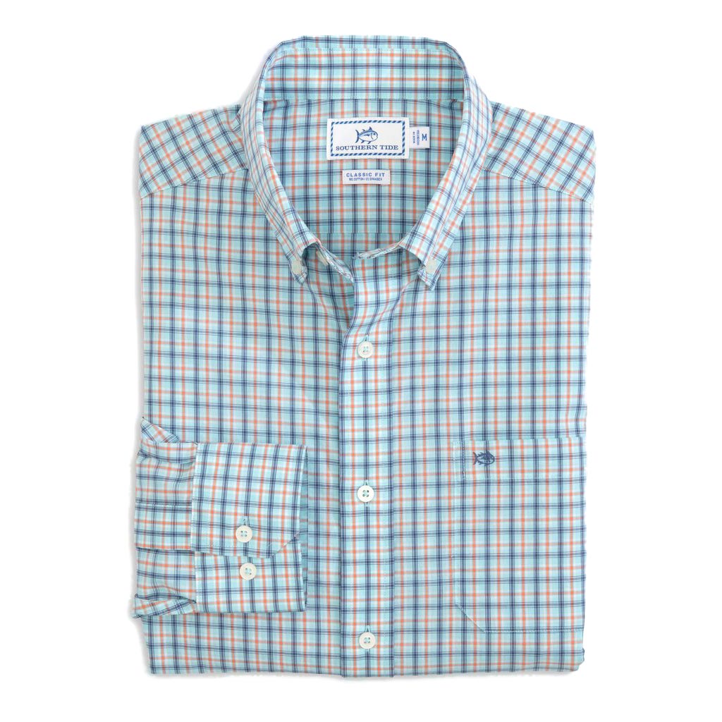 Skipjack Mini Check Button Down Sport Shirt by Southern Tide - Country Club Prep