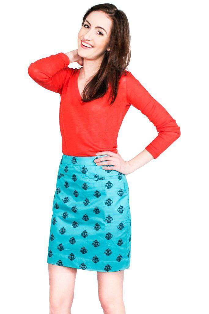 Aqua Thistle Skirt by Hatley - Country Club Prep