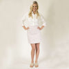 Cocktail Skirt in Red, White & Blue Seeresucker by Castaway Clothing - Country Club Prep