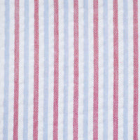 Cocktail Skirt in Red, White & Blue Seeresucker by Castaway Clothing - Country Club Prep