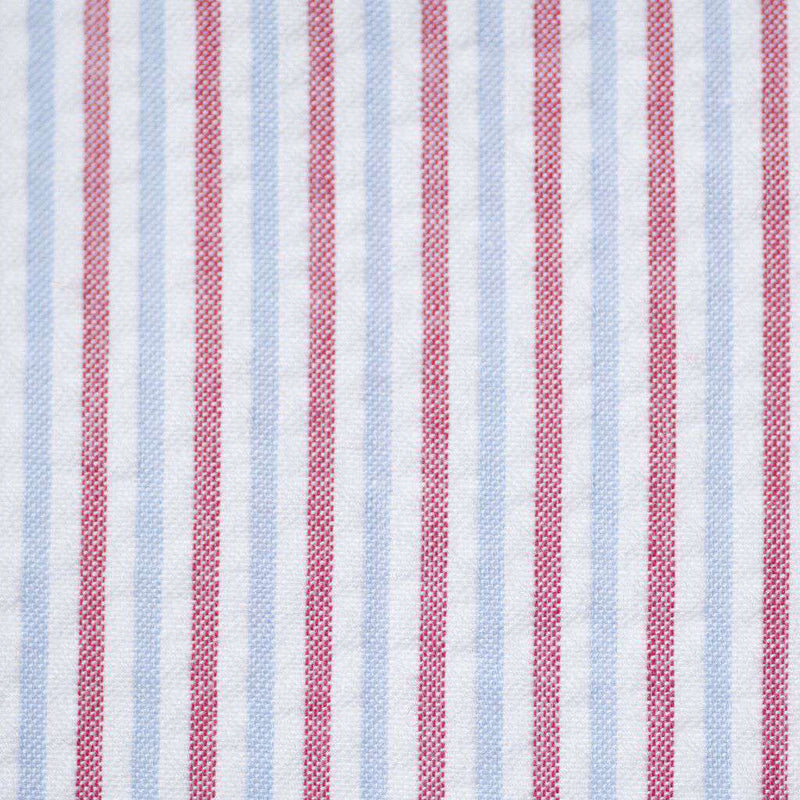 Cocktail Skirt in Red, White & Blue Seeresucker by Castaway Clothing - Country Club Prep