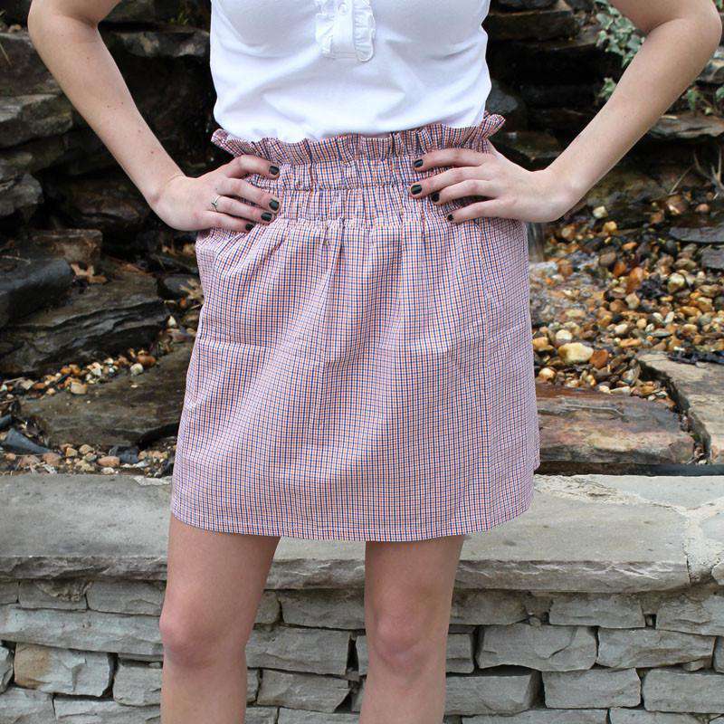 Kyle Skirt in Campus Prep Orange and Blue by Just Madras - Country Club Prep