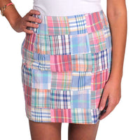 Lucy Skirt in St. Simon Patchwork Madras by Just Madras - Country Club Prep