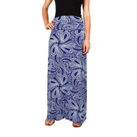 Maxi Skirt in Blue Paisley by Hiho - Country Club Prep