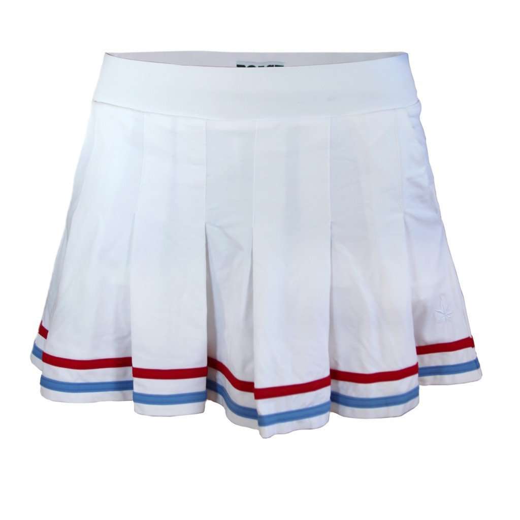 Pleated Court Skort in Red, White & Blue by Boast - Country Club Prep