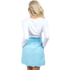 Scalloped Solid Seersucker Skirt in Powder Blue by Lauren James - Country Club Prep