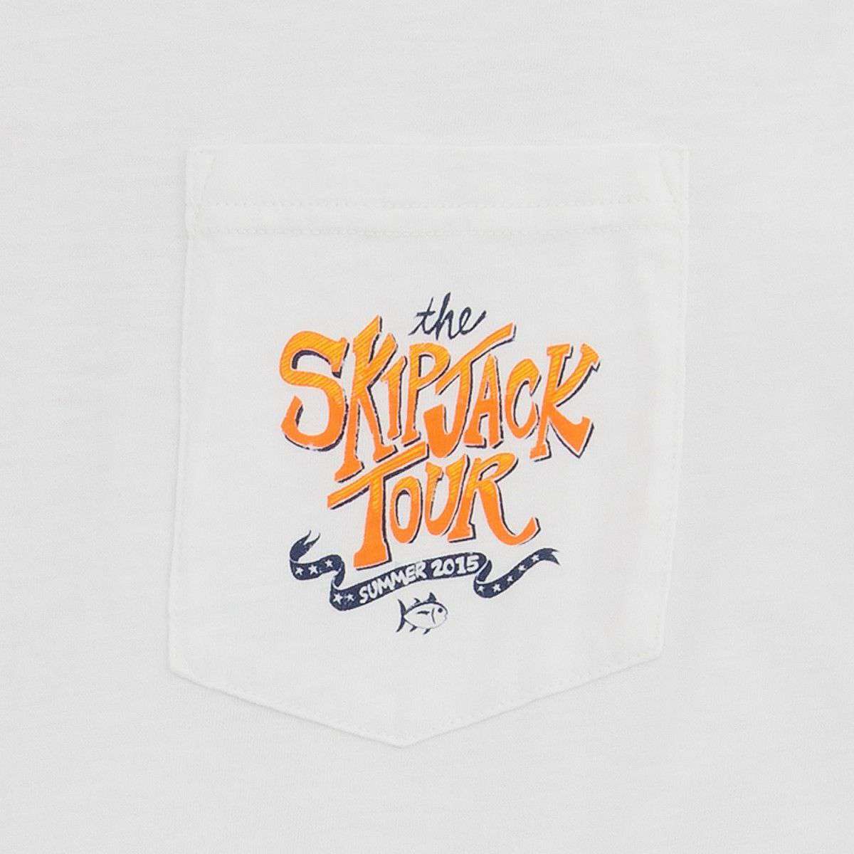 The Skipjack Tour Tee-Shirt in Classic White by Southern Tide - Country Club Prep