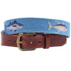 Tuna Needlepoint Belt in Cornflower Blue by Smathers & Branson - Country Club Prep