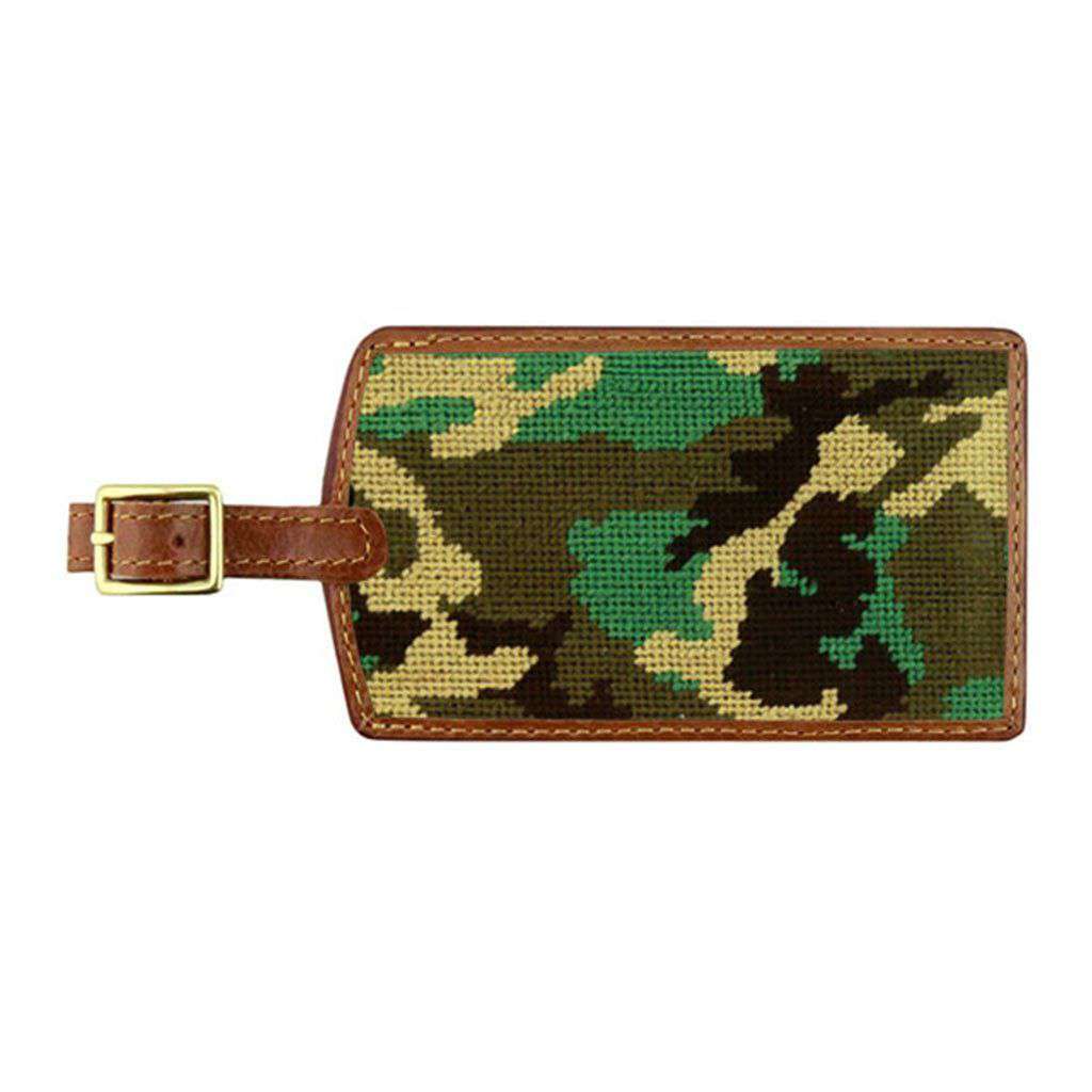 Camo Needlepoint Luggage Tag by Smathers & Branson - Country Club Prep