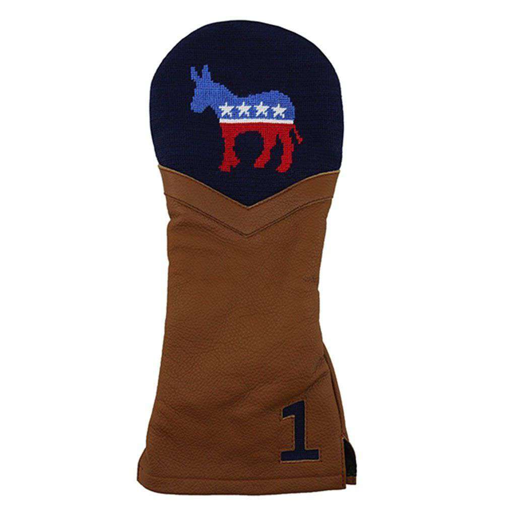 Democrat Needlepoint Driver Headcover in Dark Navy by Smathers & Branson - Country Club Prep