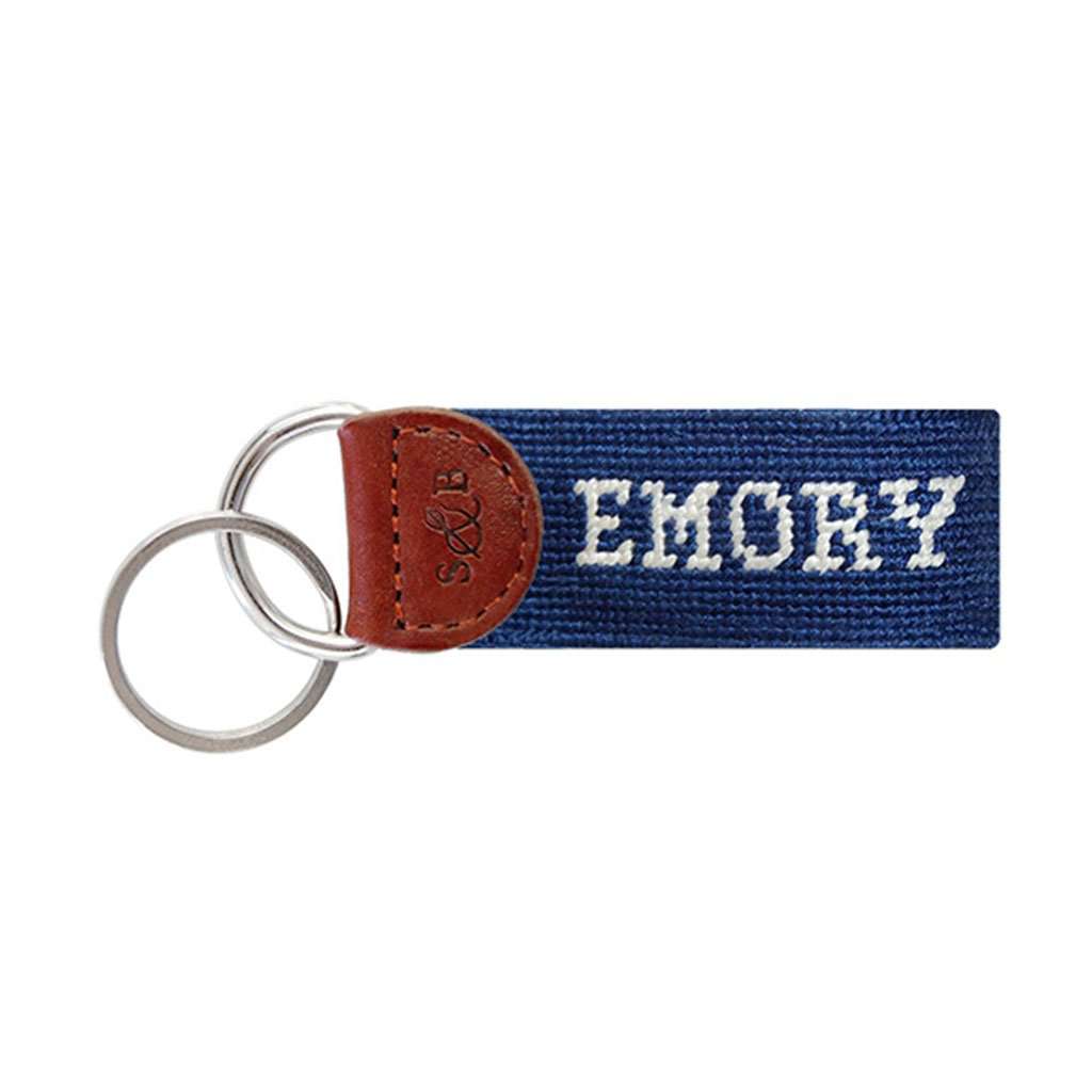 Emory University Needlepoint Key Fob by Smathers & Branson - Country Club Prep
