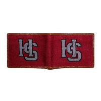 Hampden Sydney College Needlepoint Bi-Fold Wallet by Smathers & Branson - Country Club Prep